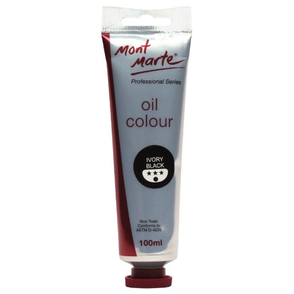 Picture of Mont Marte Oil Paint 100mls - Ivory Black