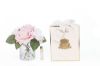 Picture of COTE NOIRE - HERRINGBONE FLOWER - MIXED PINK ROSES - CLEAR