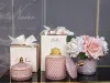 Picture of Cote Noire Pink Herringbone Glass Mixed Pink Ros