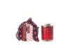 Picture of CN Red Herringbone Candle & Rose Lid w/Scarf Rose Oud