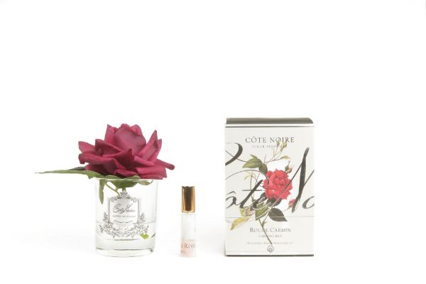 Picture of COTE NOIRE - PERFUMED NATURAL TOUCH SINGLE ROSE - CLEAR - CARMINE RED
