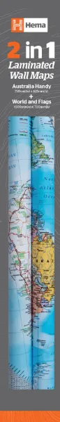 Picture of Hema Map 2 in 1 Twin Pk Aust & World Map