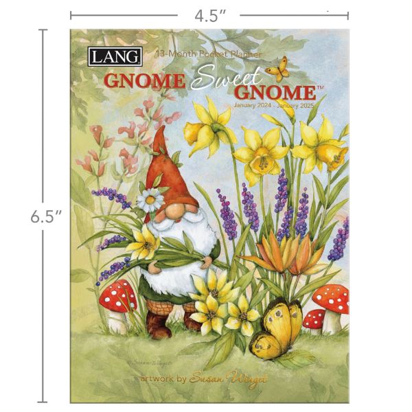 Picture of Lang 13 Month Pocket Planner 2024 Gnome Sweet Gnome