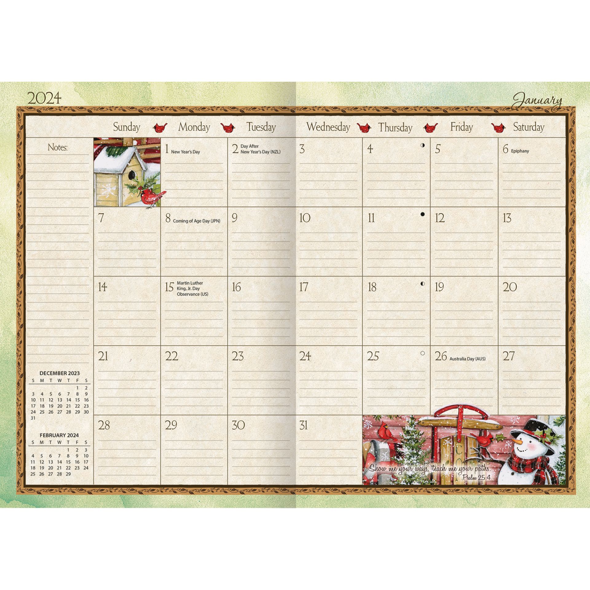 Lang 13 Month Pocket Planner 2025 Song Birds Nextra Dianella