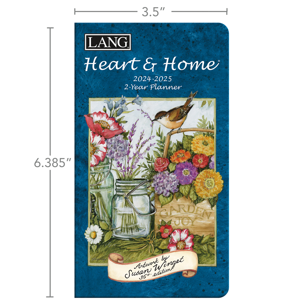 Lang 2 year Pocket Planner 2024/2025 Heart & Home Nextra Dianella