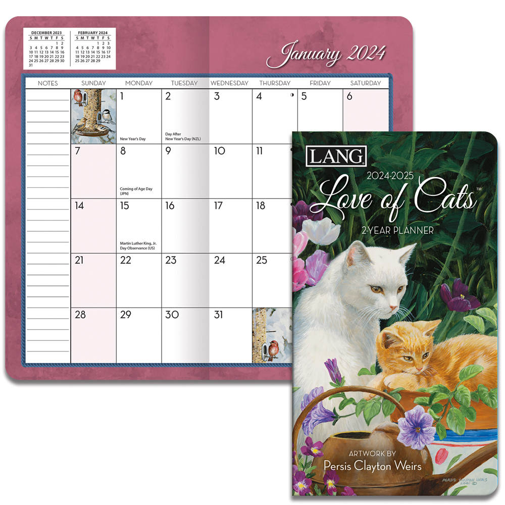 lang-2-year-pocket-planner-2024-2025-love-of-cats-nextra-dianella