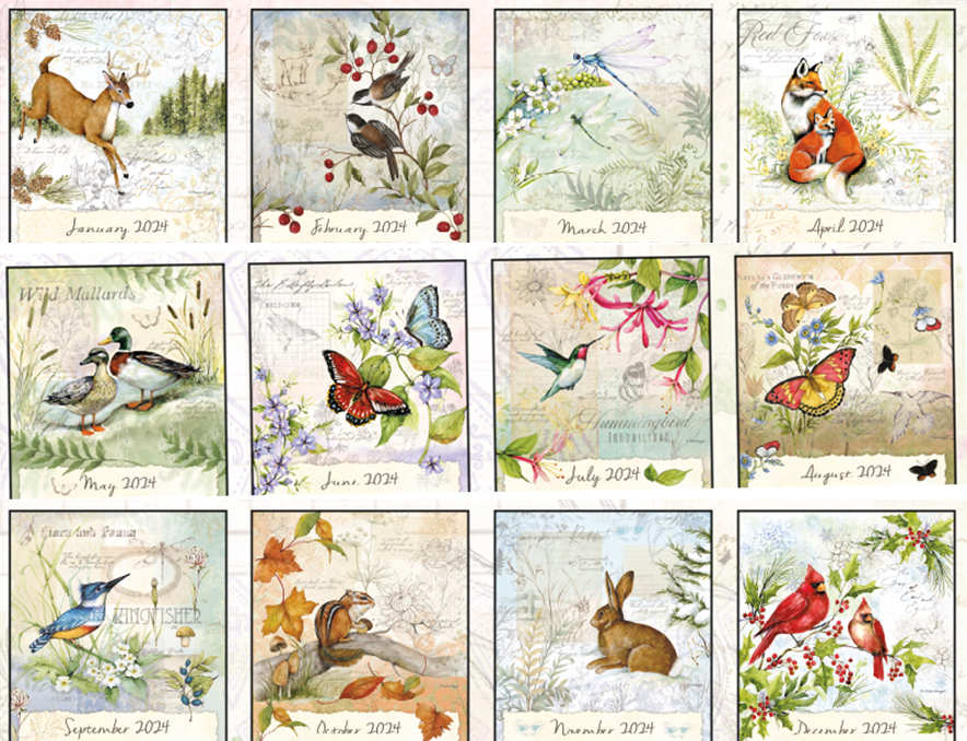 Lang Wall Calendar 2024 Field Guide Nextra Dianella