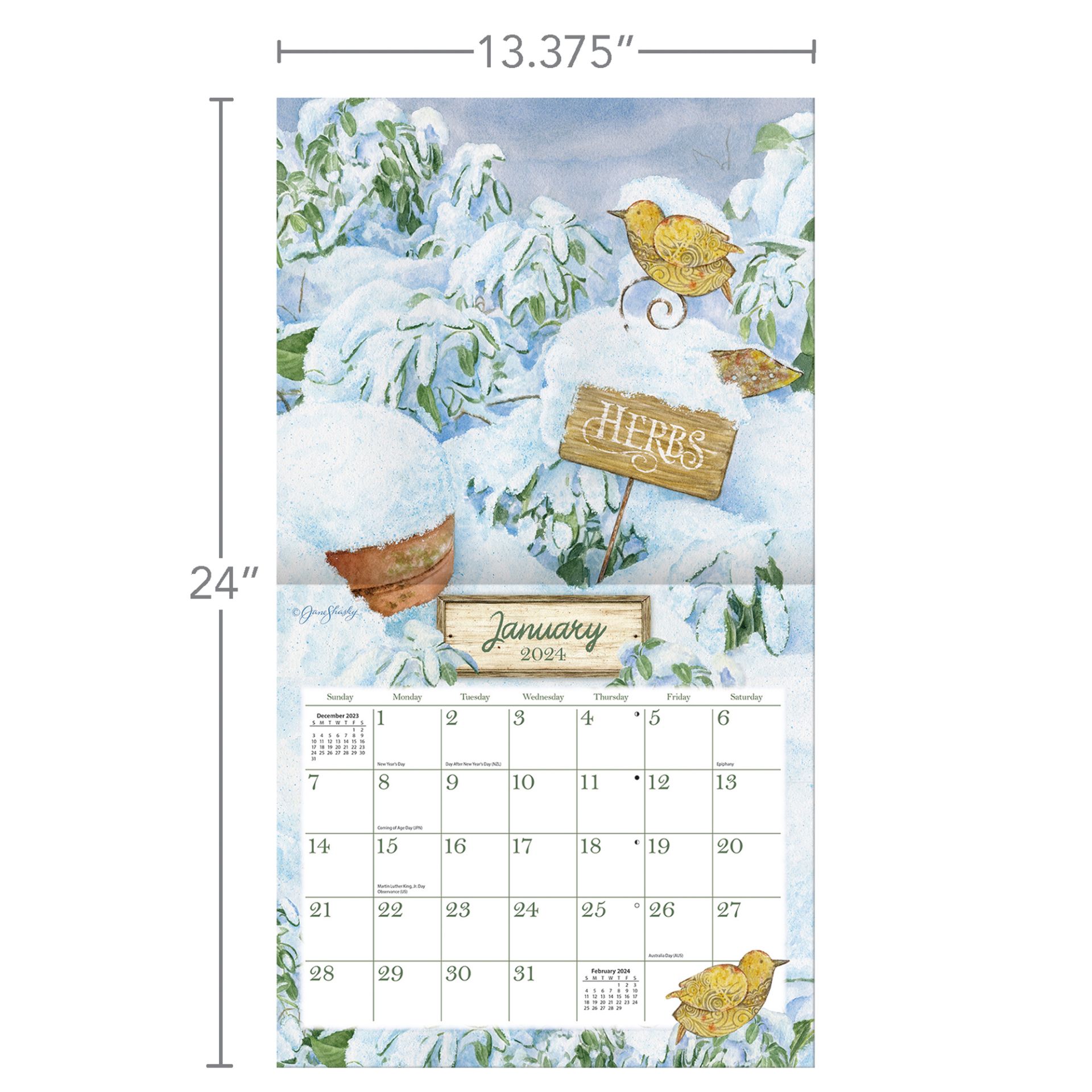 Lang Wall Calendar 2025 Herb Garden Nextra Dianella