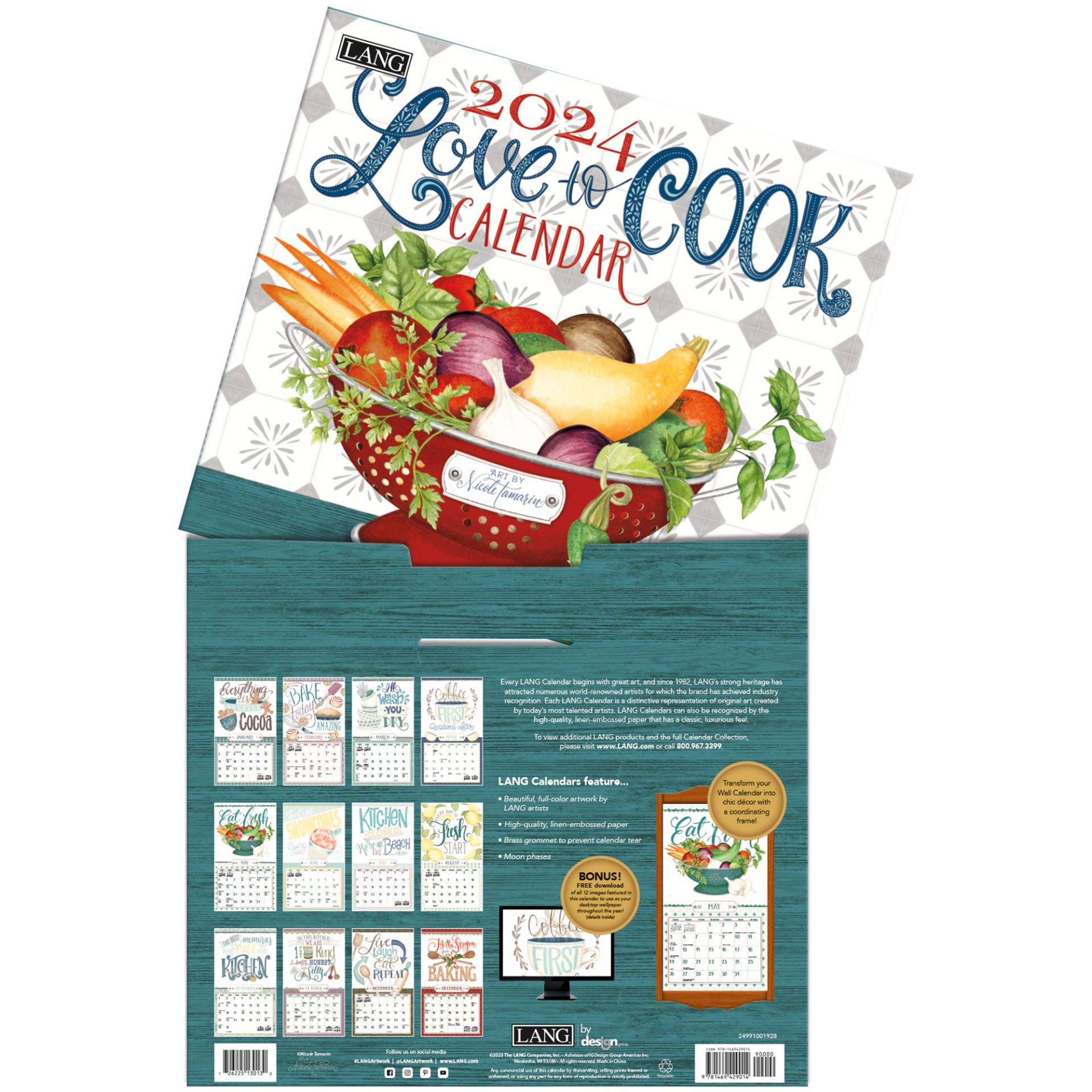 Lang Wall Calendar 2024 Love to Cook Nextra Dianella