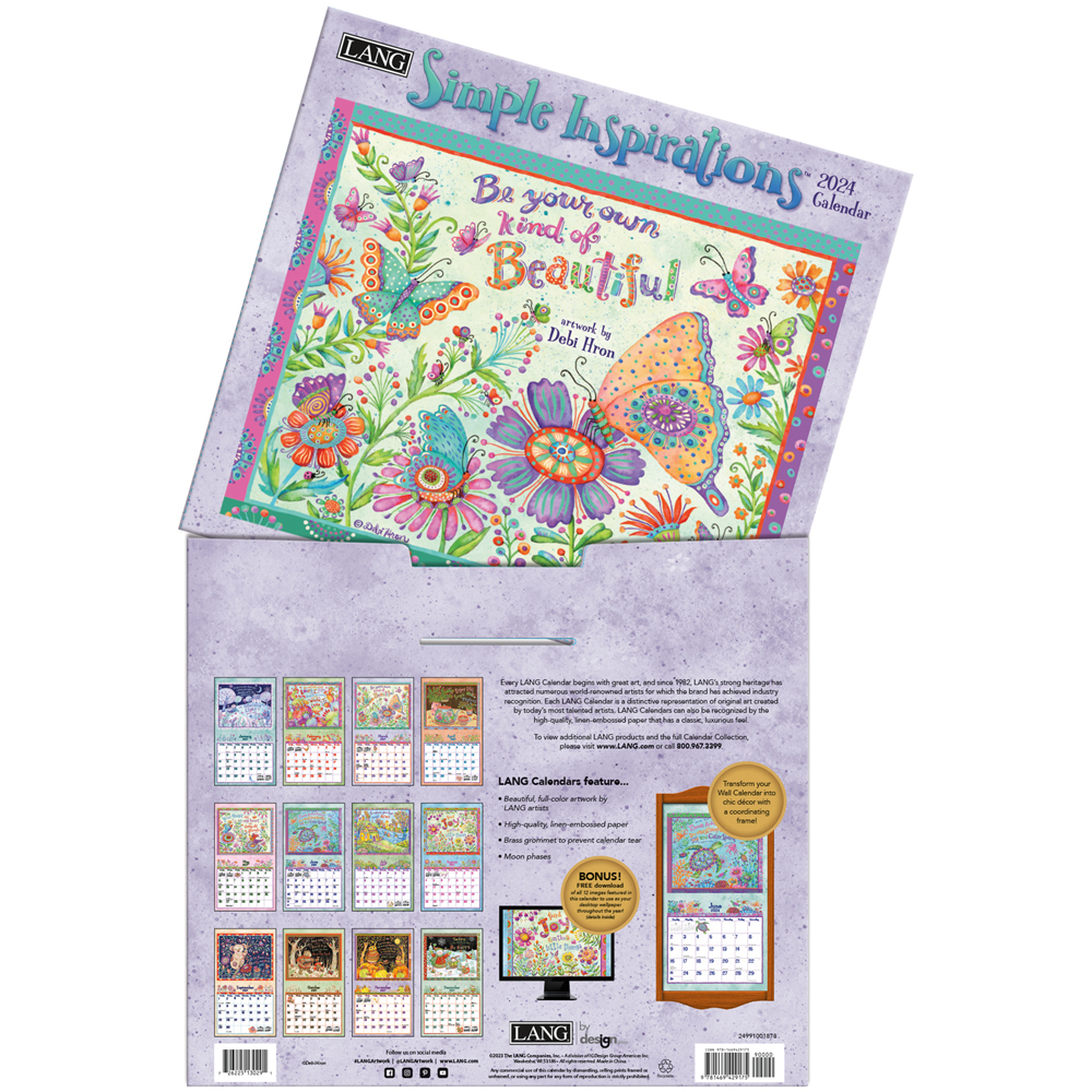 Lang wall calendar 2024 simple inspirations nextra dianella