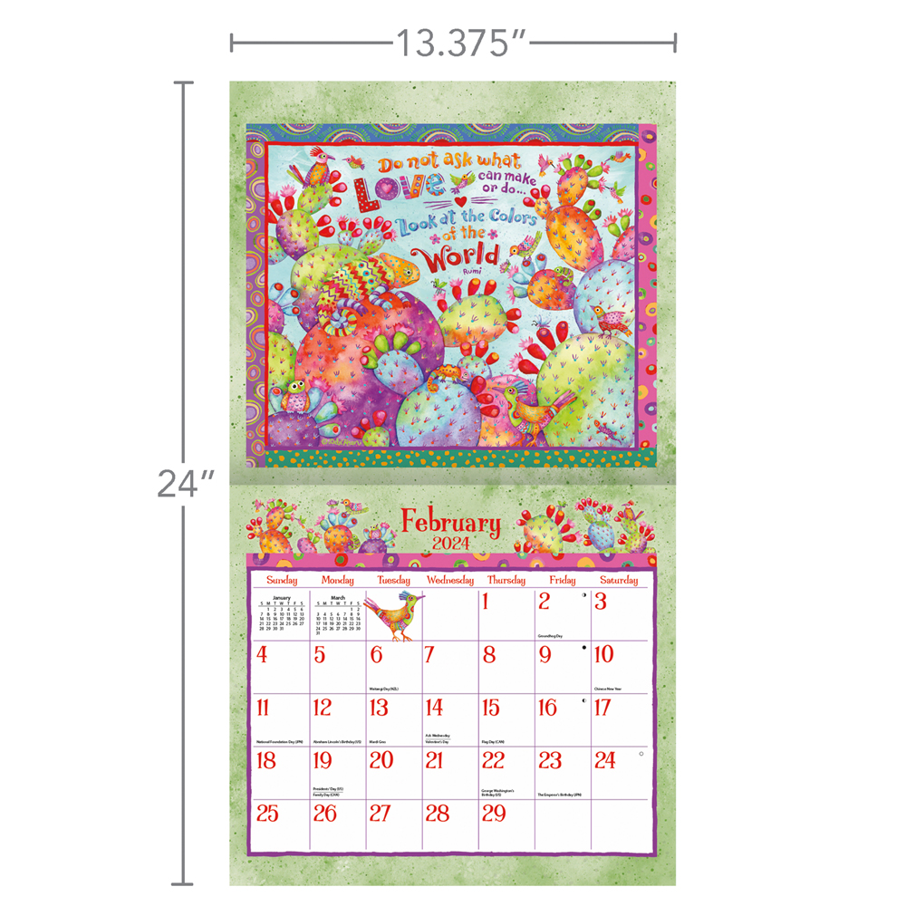 Lang Wall Calendar 2024 Simple Inspirations Nextra Dianella