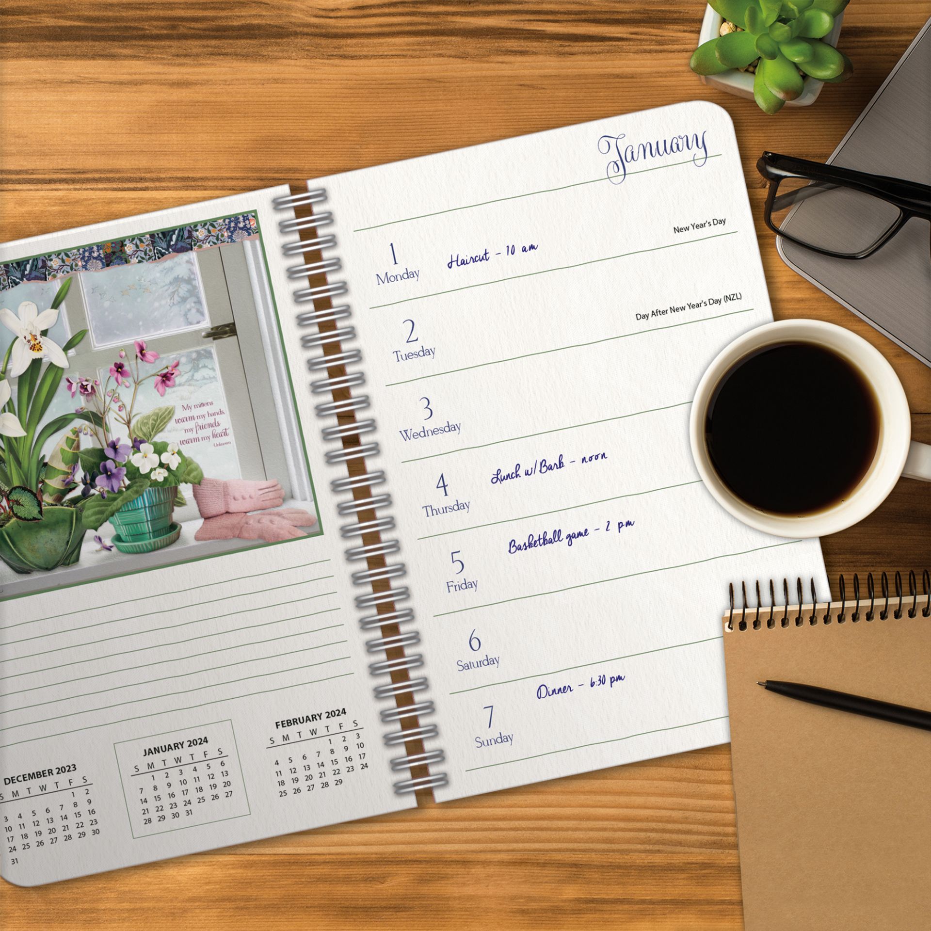 Lang Engagement Planner 2024 Garden Botanicals Nextra Dianella