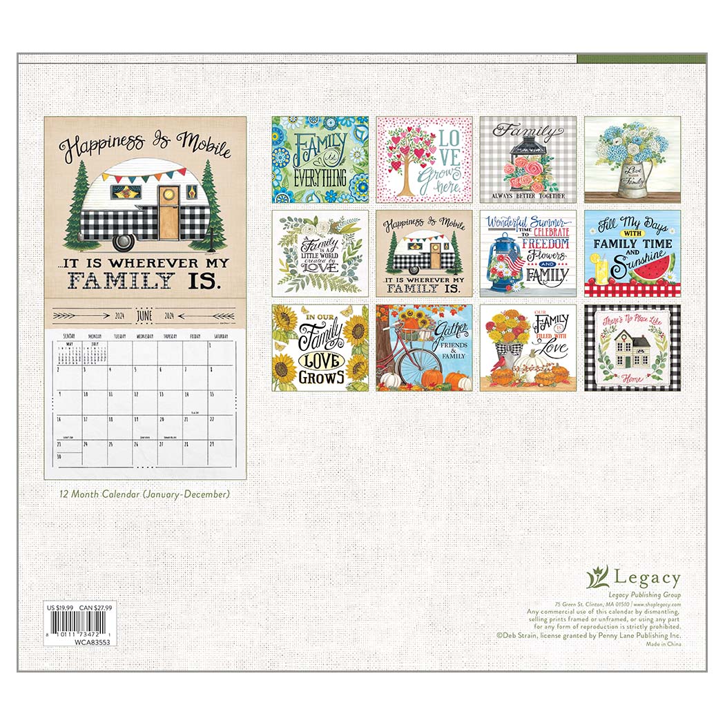 Legacy Wall Calendar 2024 Family Matters Nextra Dianella