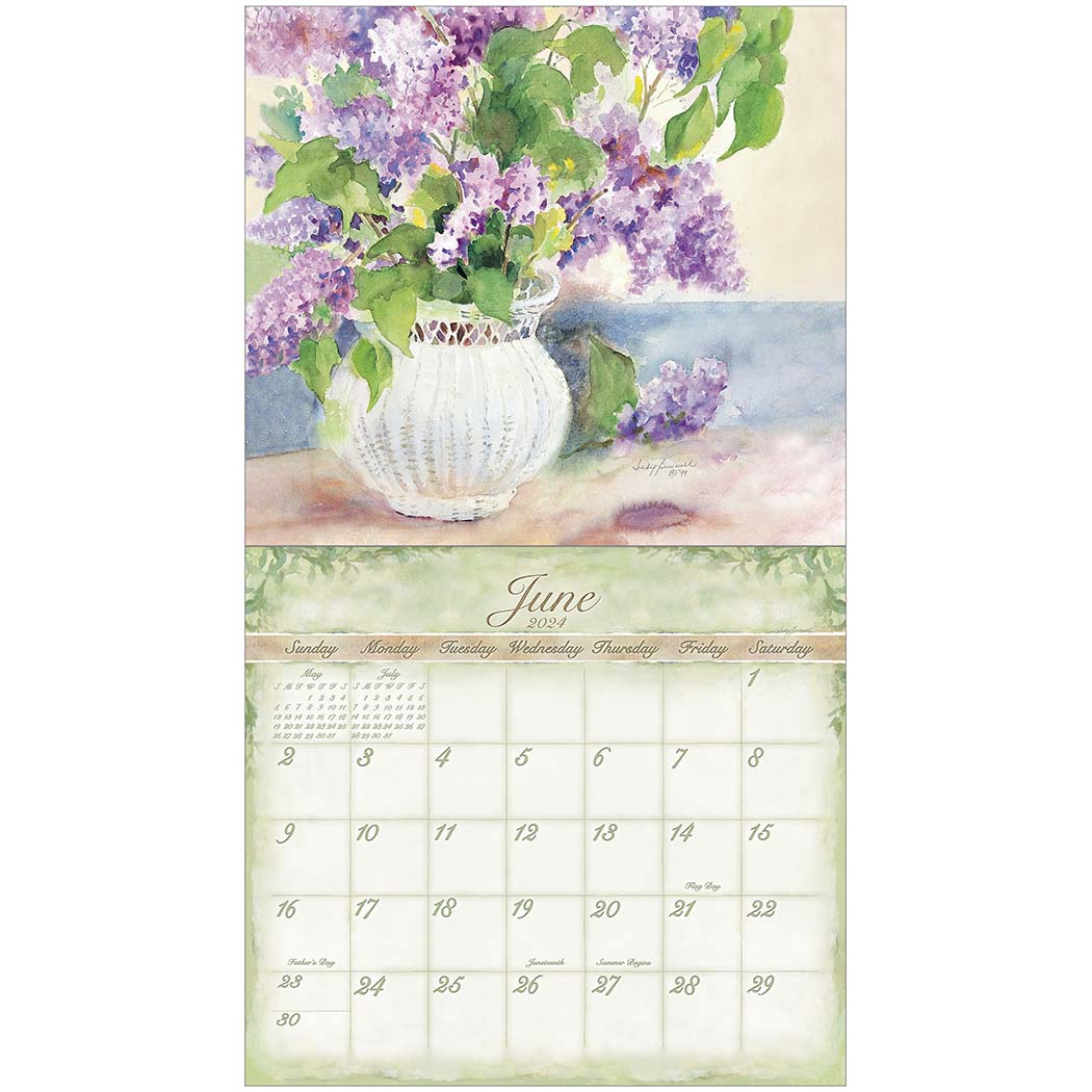 Legacy Wall Calendar 2024 Watercolors Nextra Dianella