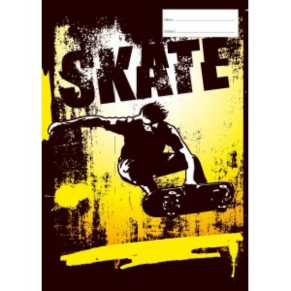 Picture of Exercise Book Cover A4 Grunge Skate