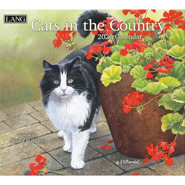 Picture of 2026 Lang CATS IN THE COUNTRY Calendar By S.D. Bourdet