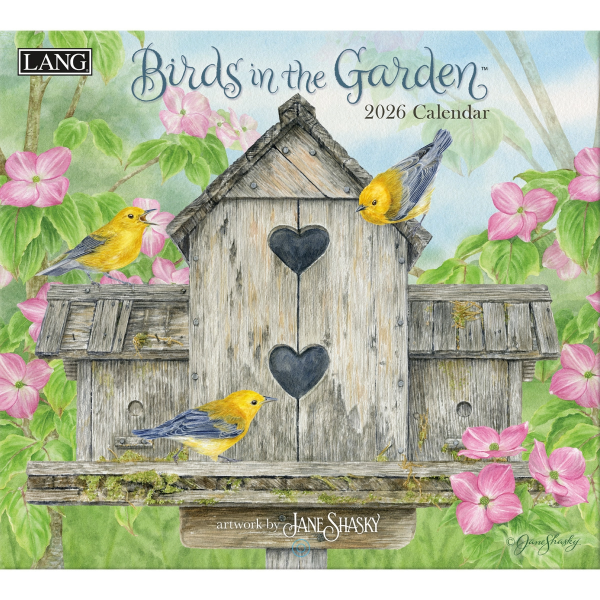 Picture of 2026 Lang BIRDS IN THE GARDEN Calendar By JAne Shasky