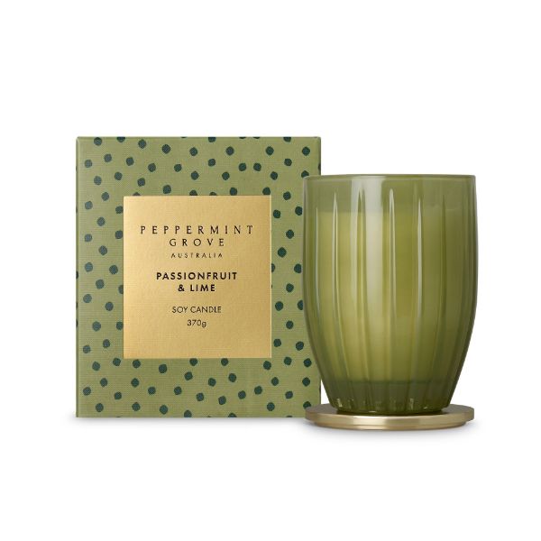 Picture of Peppermint Grove Ltd Passionfruit & Lime Soy Candle 370g