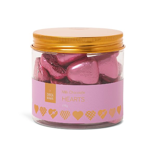 Picture of Chocamama Foiled Hearts Tub 175g