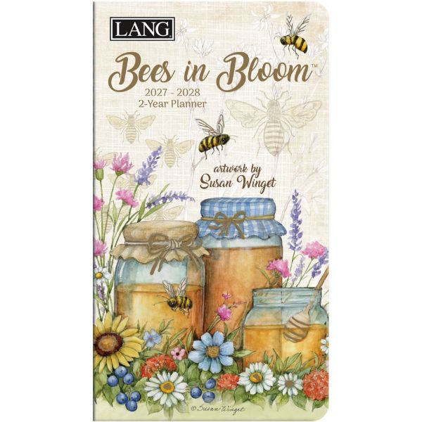 Picture of 2027 2 Year Pocket Planner Bees In Bloom By Susan Winget