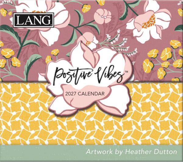 Picture of 2027 Lang 365 Box Daily Thoughts Positive Vibes By Heather Dutton